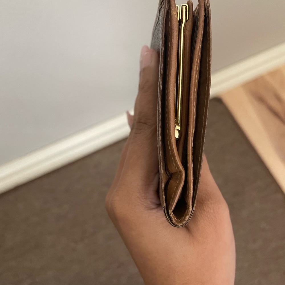 Celine Brown Monogram Canvas Leather Trim Wallet - Picture 2 of 8